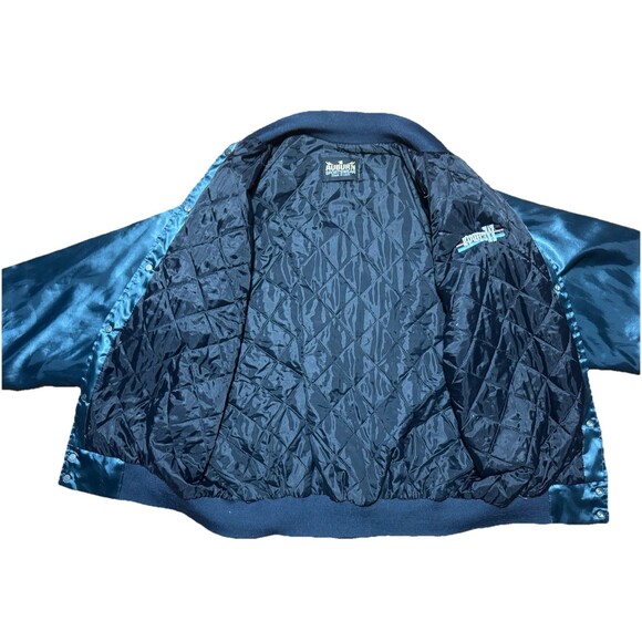 Vintage Wendy’s Jacket Black Satin Bomber Fast Food Employee Uniform 80s Medium - Picture 7 of 12